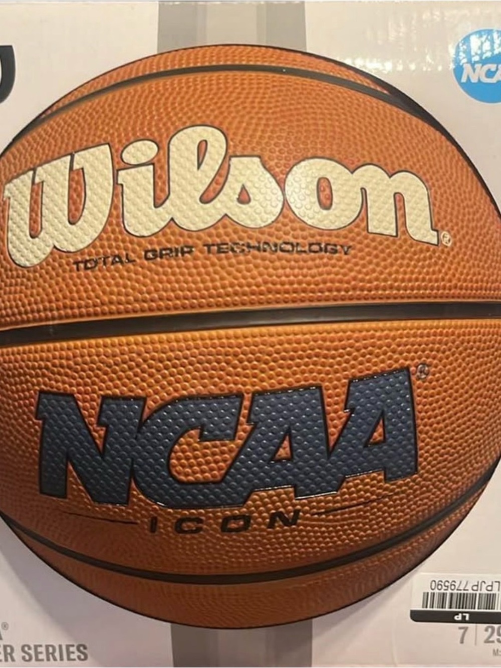 Wilson Orange Basketball with Black NCAA Logo